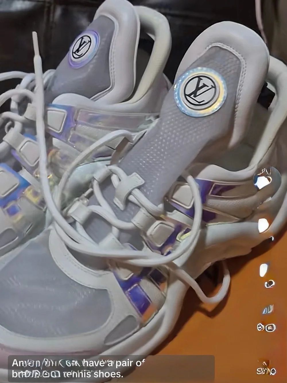 Louis Vuitton White Sneakers each shoe comes with a dust bag